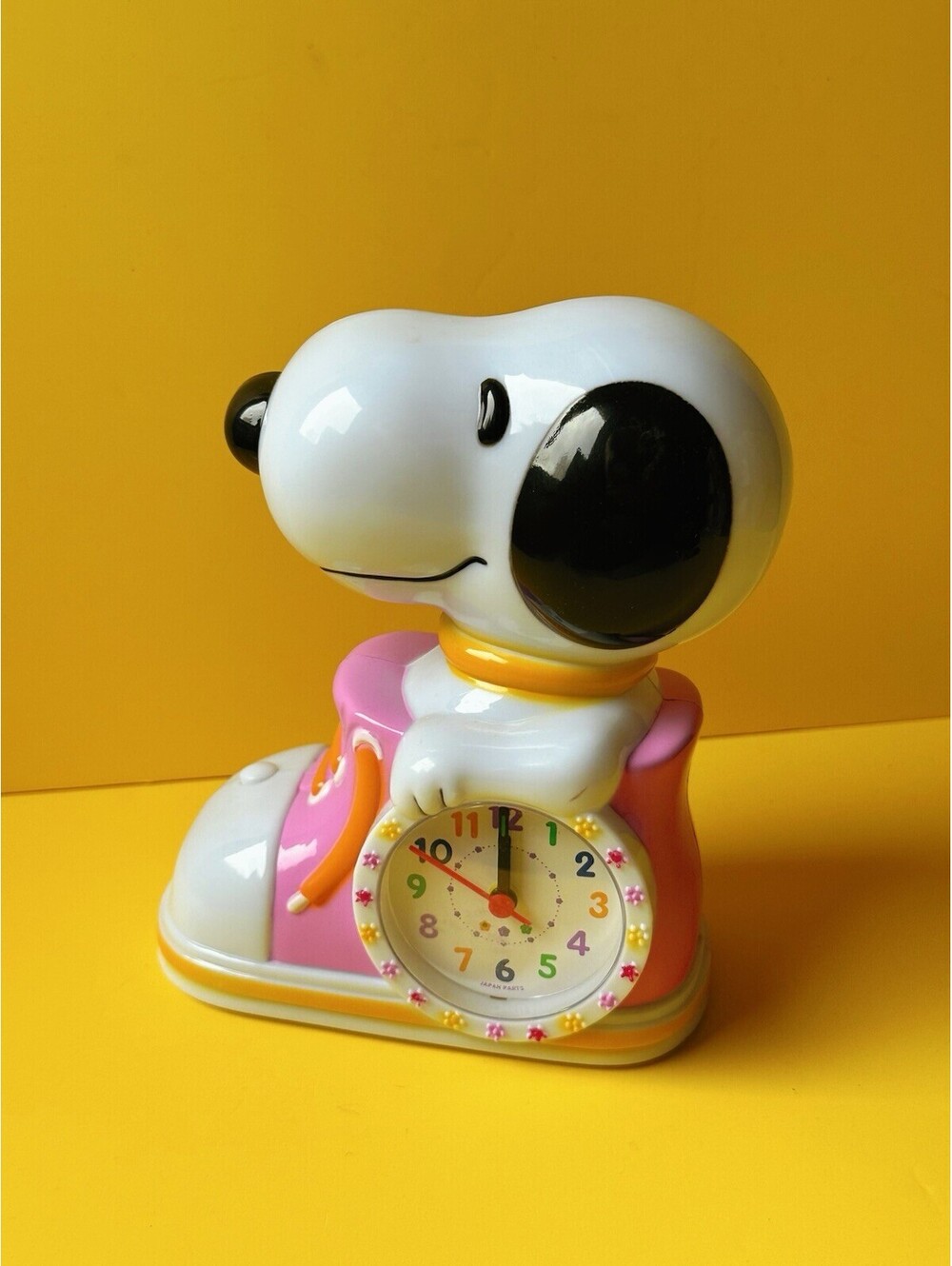 Vintage Snoopy Peanuts Clock High Top Pink Sneaker Cute Rare
